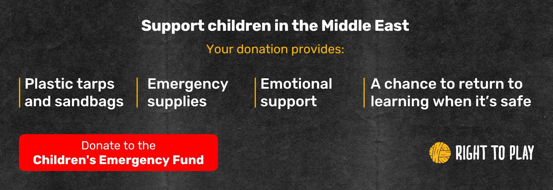 Emergency appeal graphics