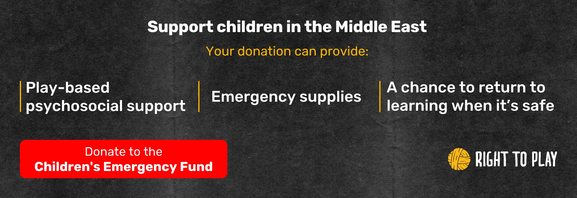 Emergency appeal graphics