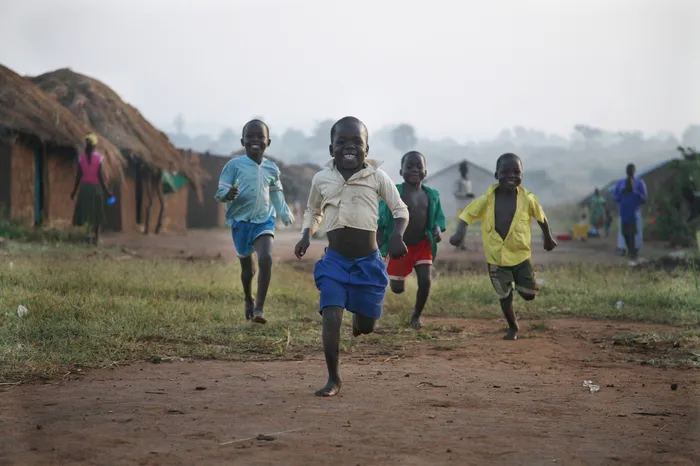 Boys running